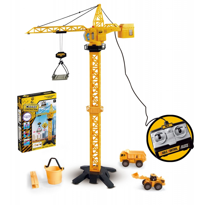 WOOPIE krano nuotoliniu būdu valdomas kranas 103 cm R/C ekskavatorius + 4 Akc.