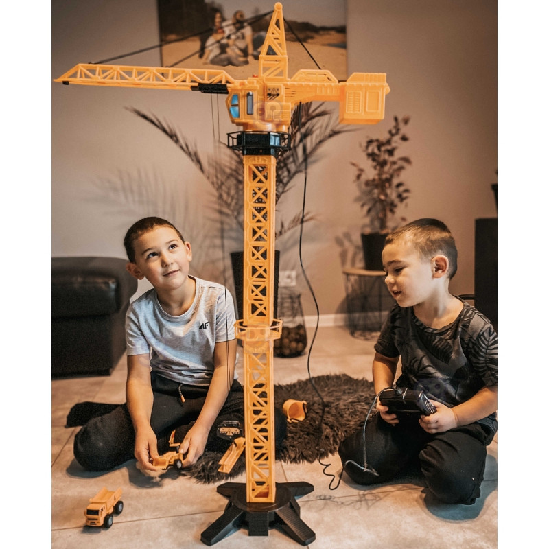WOOPIE krano nuotoliniu būdu valdomas kranas 103 cm R/C ekskavatorius + 4 Akc.