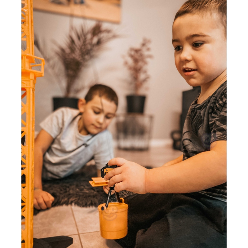 WOOPIE krano nuotoliniu būdu valdomas kranas 103 cm R/C ekskavatorius + 4 Akc.