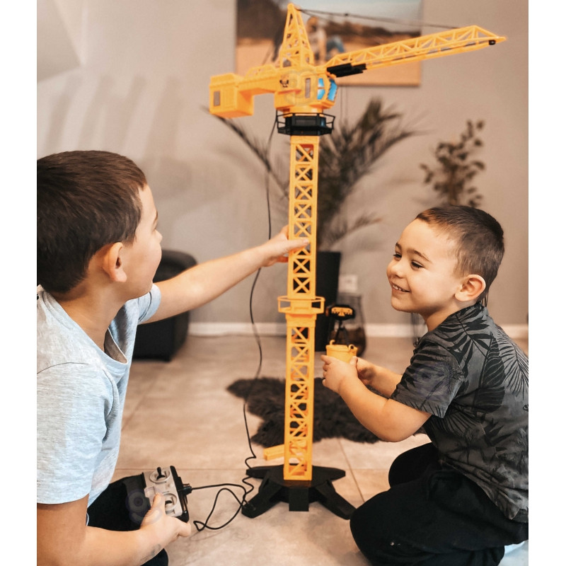WOOPIE krano nuotoliniu būdu valdomas kranas 103 cm R/C ekskavatorius + 4 Akc.