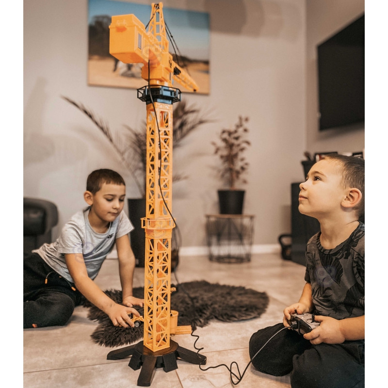 WOOPIE krano nuotoliniu būdu valdomas kranas 103 cm R/C ekskavatorius + 4 Akc.