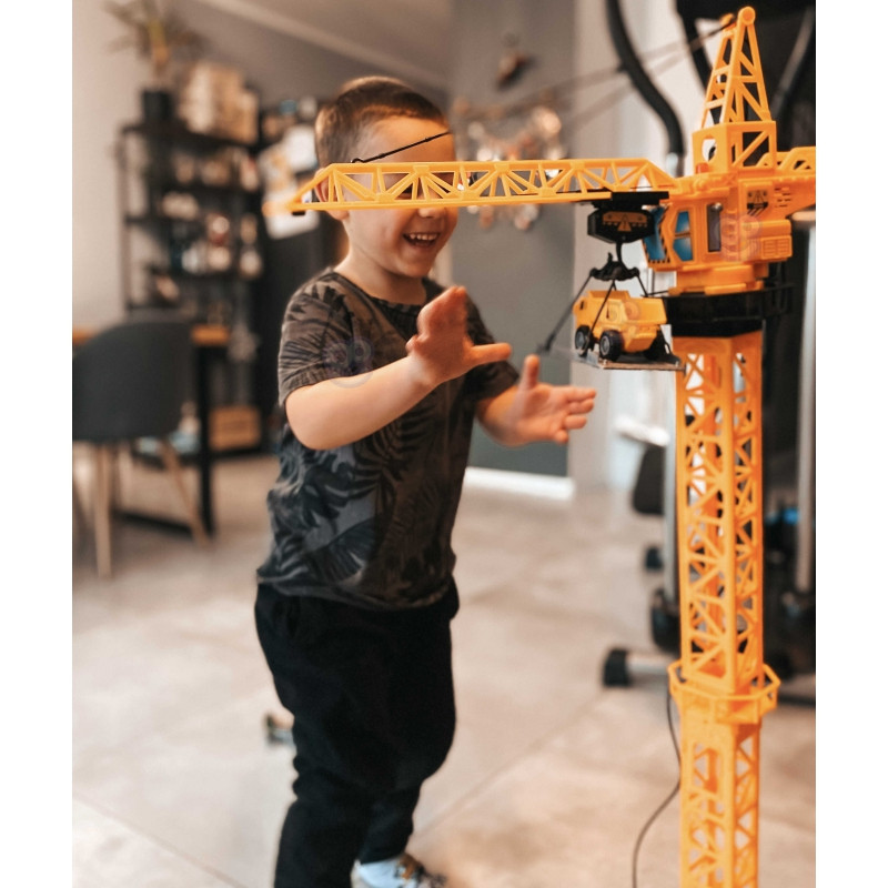 WOOPIE krano nuotoliniu būdu valdomas kranas 103 cm R/C ekskavatorius + 4 Akc.