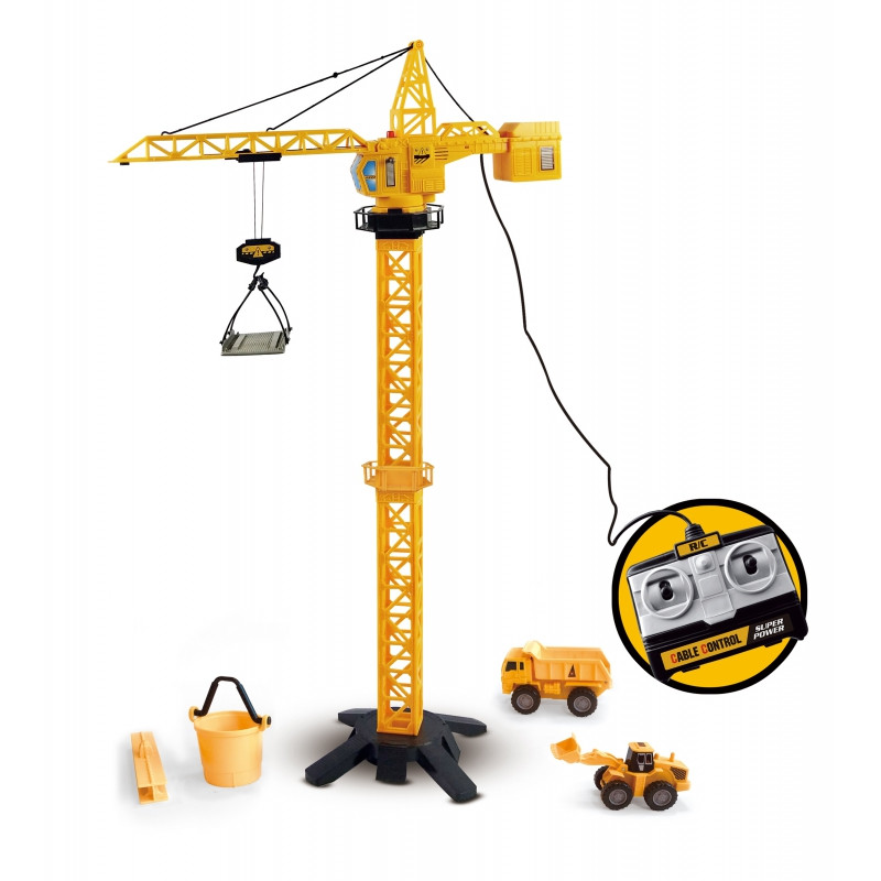 WOOPIE krano nuotoliniu būdu valdomas kranas 103 cm R/C ekskavatorius + 4 Akc.