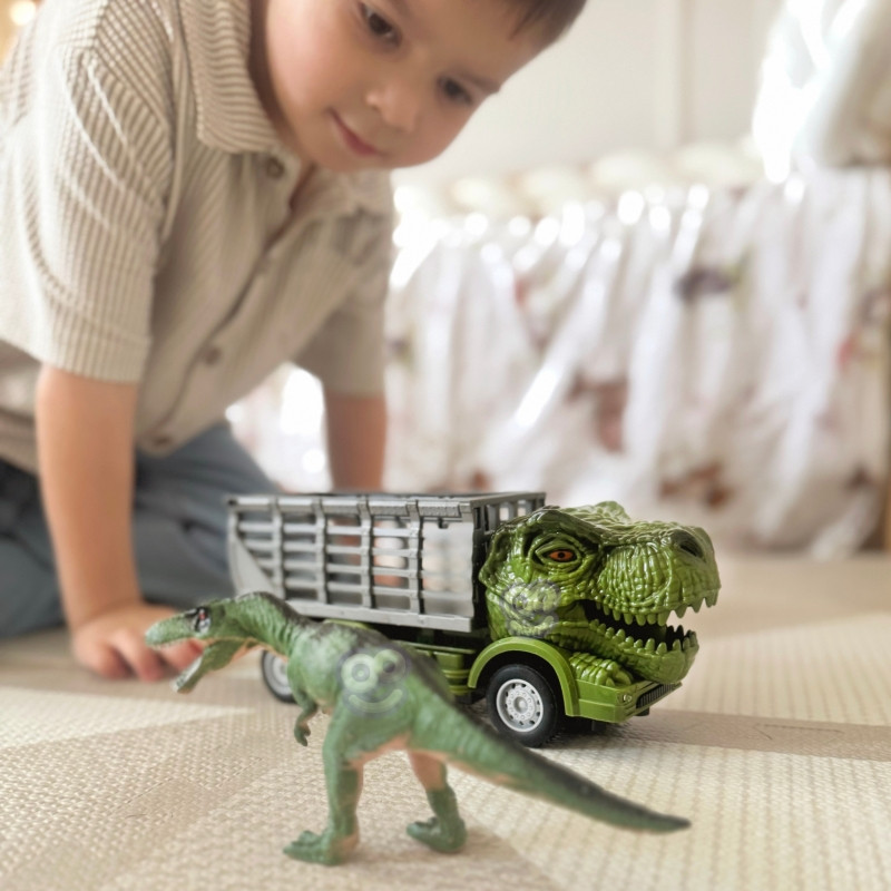 WOOPIE RC automobilių dinozaurų žalia + veiksmo figūrėlė