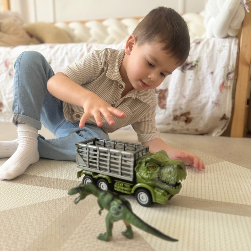 WOOPIE RC automobilių dinozaurų žalia + veiksmo figūrėlė
