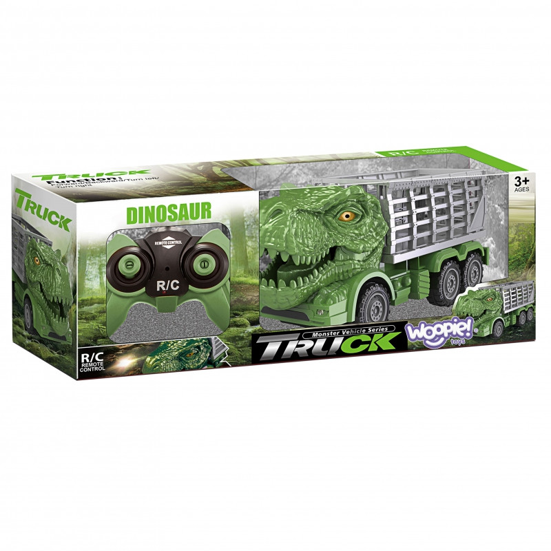 WOOPIE RC automobilių dinozaurų žalia + veiksmo figūrėlė
