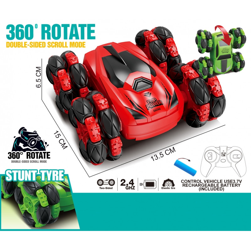 WOOPIE nuotolinio valdymo pultas Auto RC Acrobat 360 Rotation su 2.4GHz nuotolinio valdymo pultu