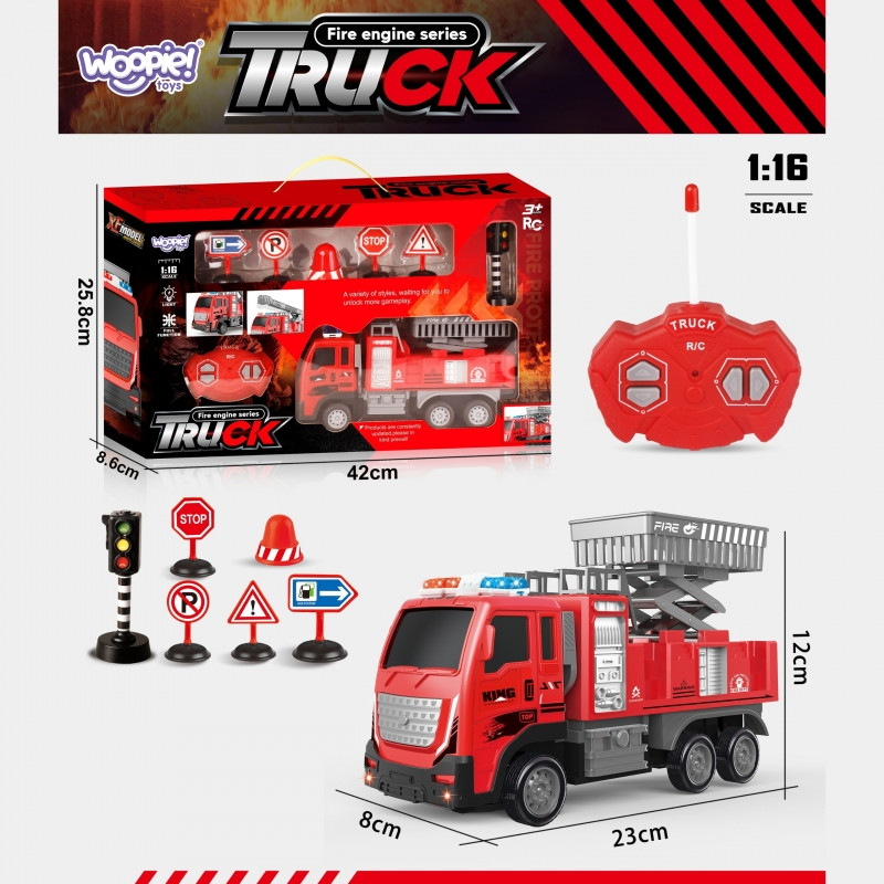 WOOPIE Zdalnie Sterowany Wóz Strażacki Podnośnik