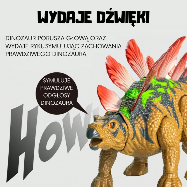 WOOPIE dinozaurų nuotolinio valdymo pultas RC robotas stegozauras WOOPIE dinozaurų nuotolinio valdymo pultas RC robotas stegozauras