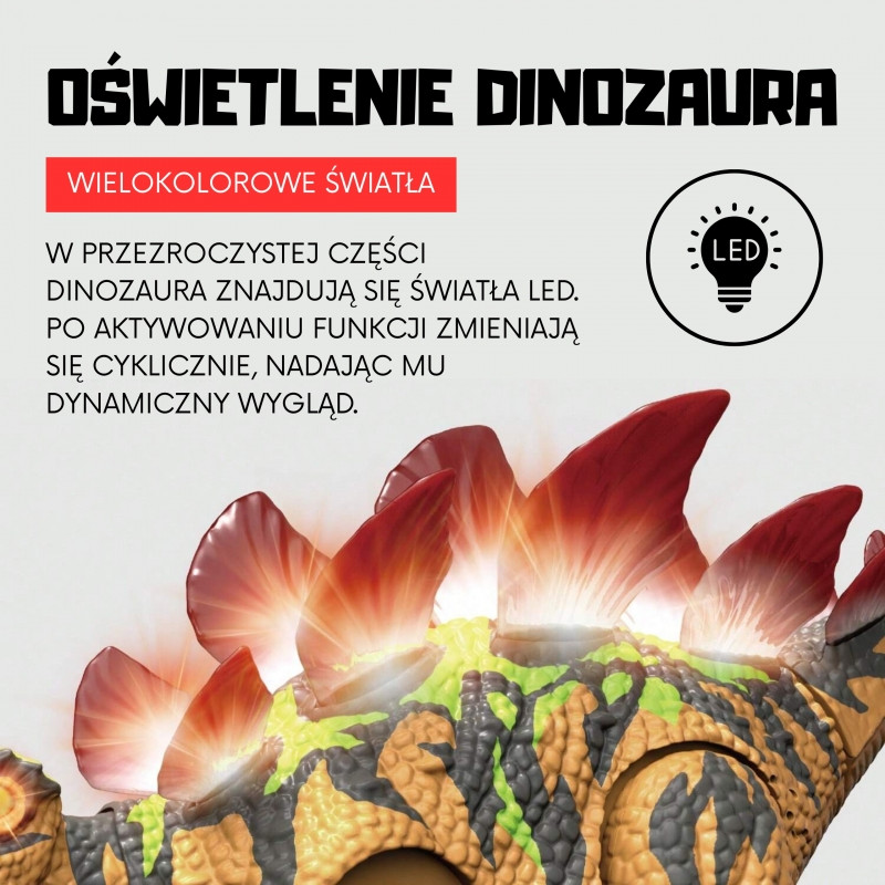 WOOPIE dinozaurų nuotolinio valdymo pultas RC robotas stegozauras
