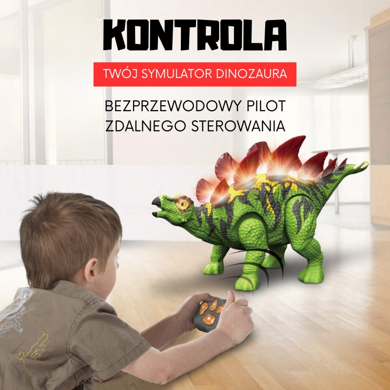 WOOPIE dinozaurų nuotolinio valdymo pultas RC robotas stegozauras