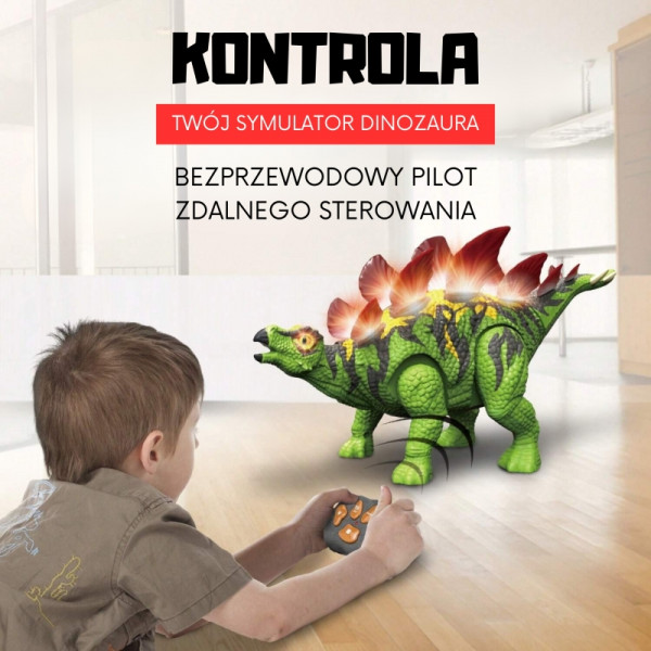 WOOPIE dinozaurų nuotolinio valdymo pultas RC robotas stegozauras WOOPIE dinozaurų nuotolinio valdymo pultas RC robotas stegozauras