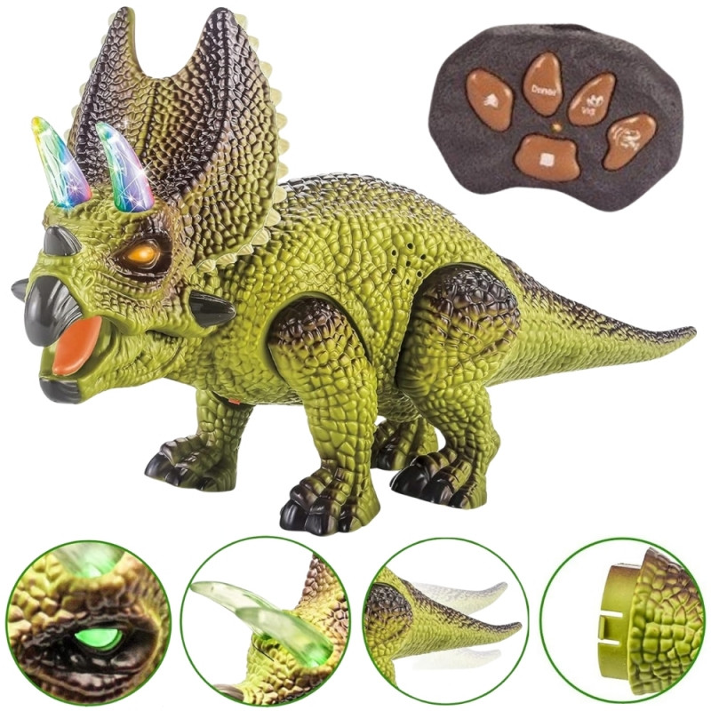 WOOPIE dinozaurų nuotolinio valdymo pultas RC robotas Triceratops