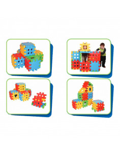 WOOPIE Educational Blocks Waffles Fence House 2