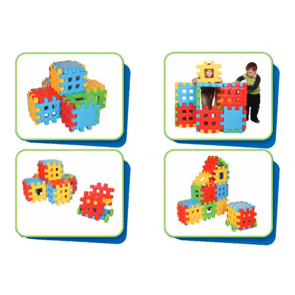 WOOPIE Образовательные блоки Вафли Домик Забор