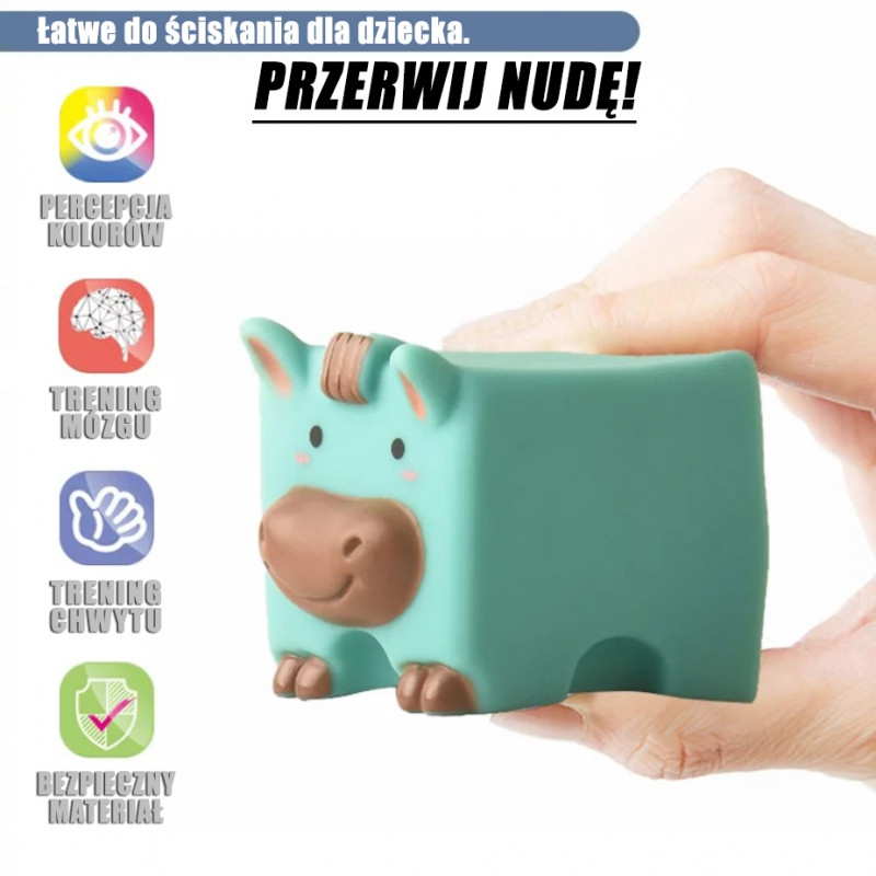 WOOPIE BABY sensoriniai blokai Squeeze Puzzle Sound Learning to Count 12 vnt.