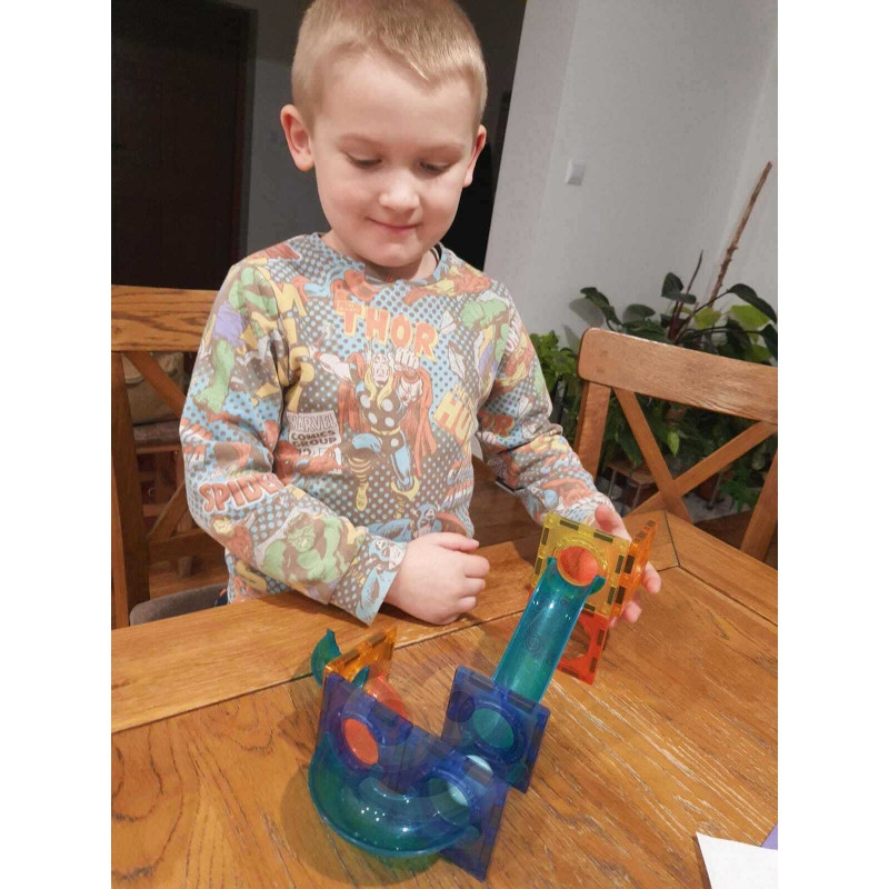 WOOPIE magnetiniai blokai Šviesos rutulinis takelis 49 vnt.