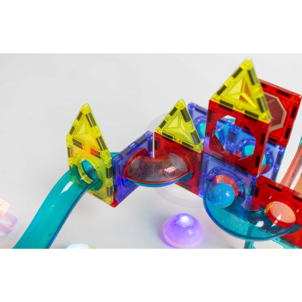WOOPIE magnetiniai blokai Light Ball Track 75 vnt. WOOPIE magnetiniai blokai Light Ball Track 75 vnt.