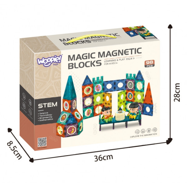 WOOPIE Klocki Magnetyczne Zamek 98 el. WOOPIE Klocki Magnetyczne Zamek 98 el.