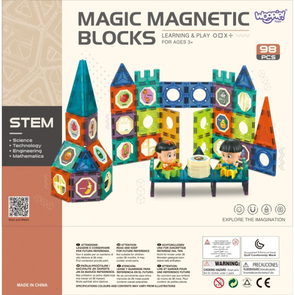 WOOPIE Klocki Magnetyczne Zamek 98 el. WOOPIE Klocki Magnetyczne Zamek 98 el.