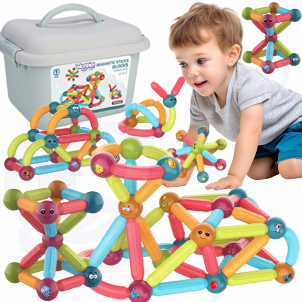 WOOPIE magnetiniai mokomieji blokai 76 vnt. WOOPIE magnetiniai mokomieji blokai 76 vnt.