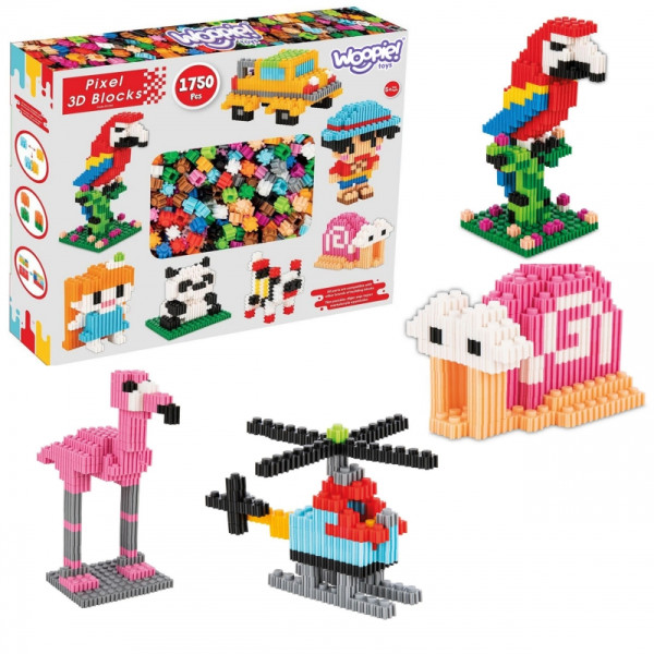 WOOPIE statybiniai blokai 3D PIXEL 1750 vnt. WOOPIE statybiniai blokai 3D PIXEL 1750 vnt.