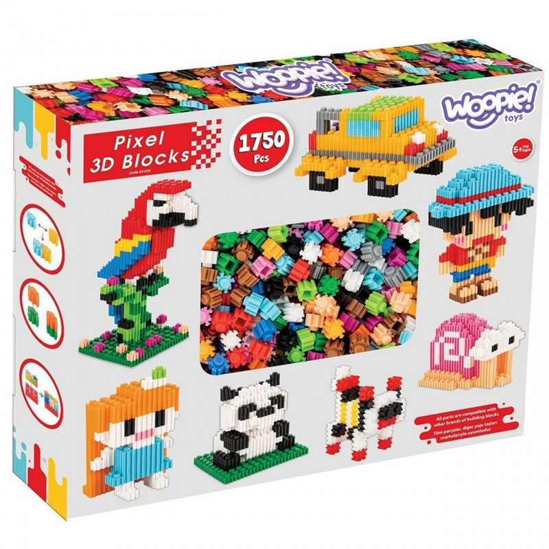 WOOPIE statybiniai blokai 3D PIXEL 1750 vnt.