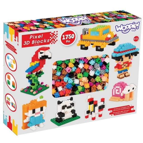 WOOPIE statybiniai blokai 3D PIXEL 1750 vnt. WOOPIE statybiniai blokai 3D PIXEL 1750 vnt.