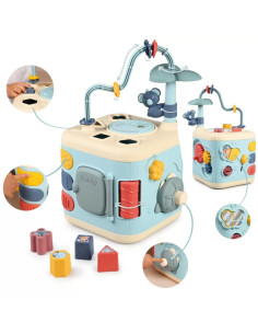 SMOBY mažas sensorinės veiklos kubas vaikams rūšiuotojas labirintas 13in1