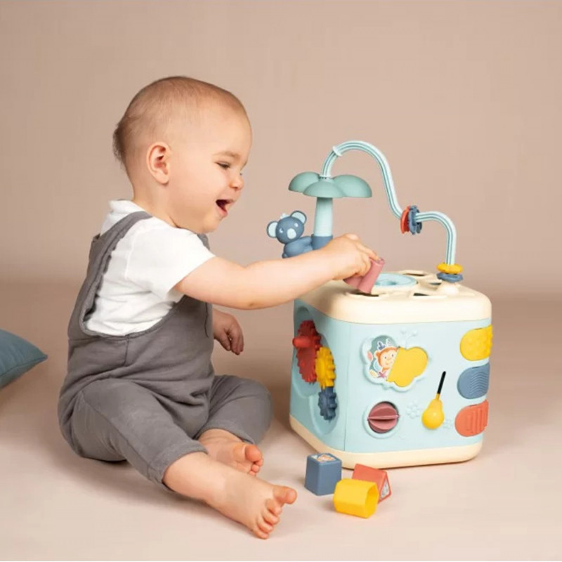 SMOBY Little Sensory Activity Cube для детей, сортировщик-лабиринт 13-в-1