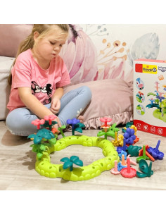 WOOPIE Montessori stebuklingi sodo statybiniai blokai XXL 93 vnt. 2