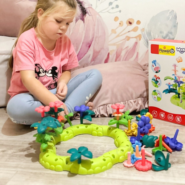WOOPIE Montessori stebuklingi sodo statybiniai blokai XXL 93 vnt. WOOPIE Montessori stebuklingi sodo statybiniai blokai XXL 93 vnt.