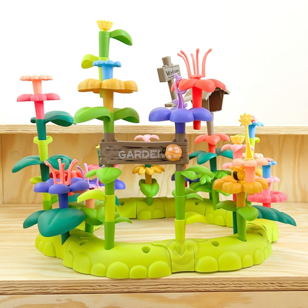 WOOPIE Montessori stebuklingi sodo statybiniai blokai XXL 93 vnt. WOOPIE Montessori stebuklingi sodo statybiniai blokai XXL 93 vnt.