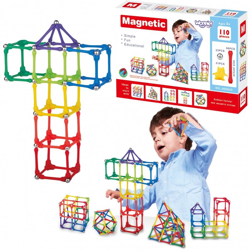 WOOPIE magnetiniai statybiniai blokai dėlionės 110 el._8SZT