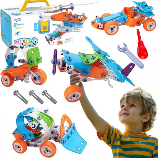 WOOPIE transporto priemonių rinkinys 5in1 STEM WOOPIE transporto priemonių rinkinys 5in1 STEM