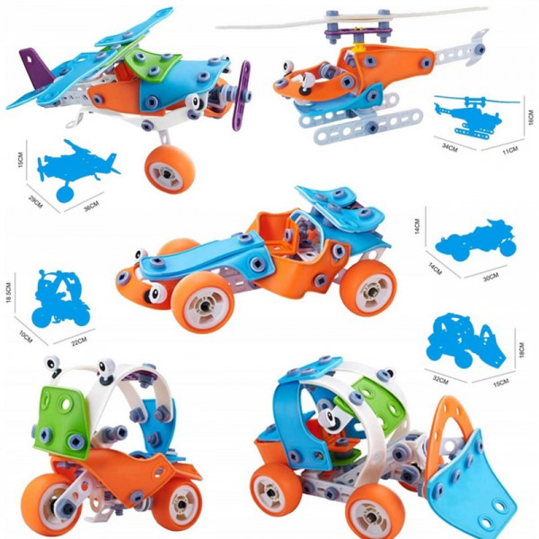 WOOPIE transporto priemonių rinkinys 5in1 STEM WOOPIE transporto priemonių rinkinys 5in1 STEM