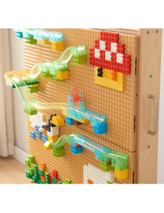 MASTERKIDZ STEM kamuoliukų takelio statybinių kaladėlių rinkinys 359 vnt. 2