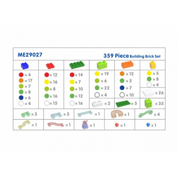 MASTERKIDZ Zestaw Klocków Konstrukcyjnych Tor Kulkowy STEM 359 el. MASTERKIDZ Zestaw Klocków Konstrukcyjnych Tor Kulkowy STEM 359 el.