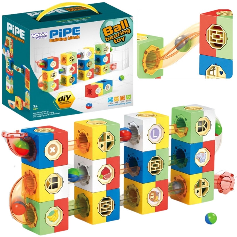 WOOPIE Ball Track Kulodrome Construction Kit Building Blocks 3D