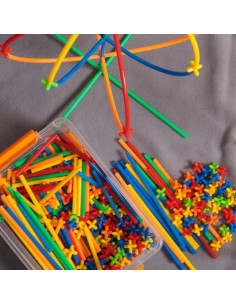 WOOPIE statybiniai blokai Spalvingi šiaudeliai 1000 vnt. 2