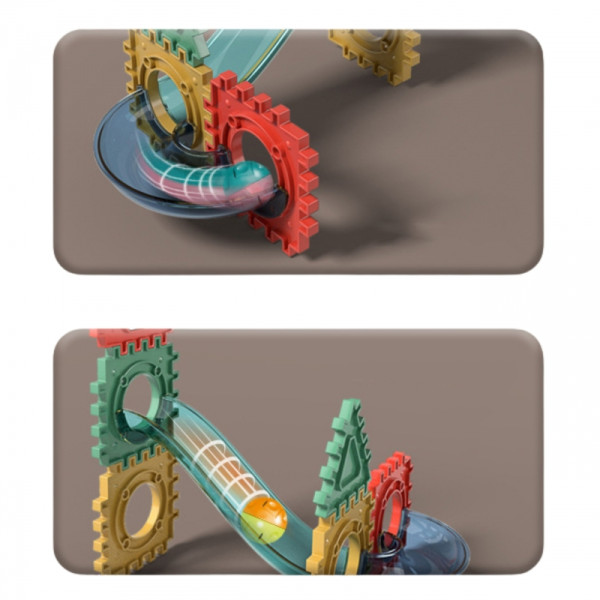 WOOPIE Building Blocks 3D mokomasis kamuoliukų takelio rinkinys 68vnt. WOOPIE Building Blocks 3D mokomasis kamuoliukų takelio rinkinys 68vnt.