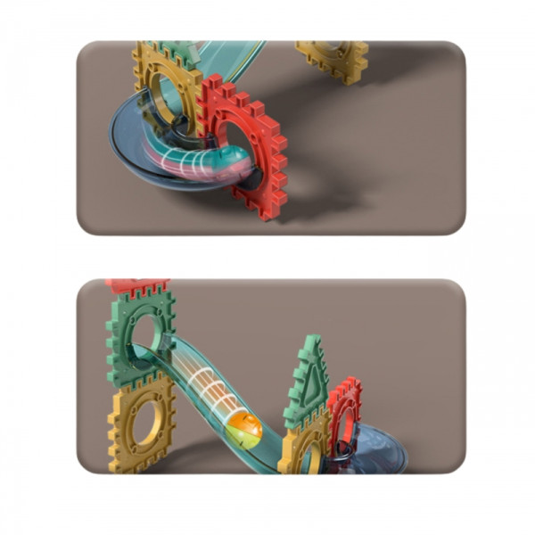 WOOPIE Building Blocks 3D mokomasis kamuoliukų takelio rinkinys 128vnt. WOOPIE Building Blocks 3D mokomasis kamuoliukų takelio rinkinys 128vnt.