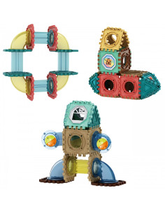 WOOPIE Building Blocks 3D mokomasis kamuoliukų takelio rinkinys 228vnt. 2