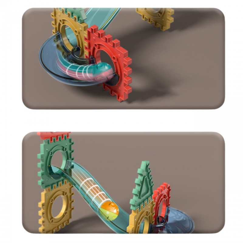 WOOPIE Building Blocks 3D mokomasis kamuoliukų takelio rinkinys 228vnt.