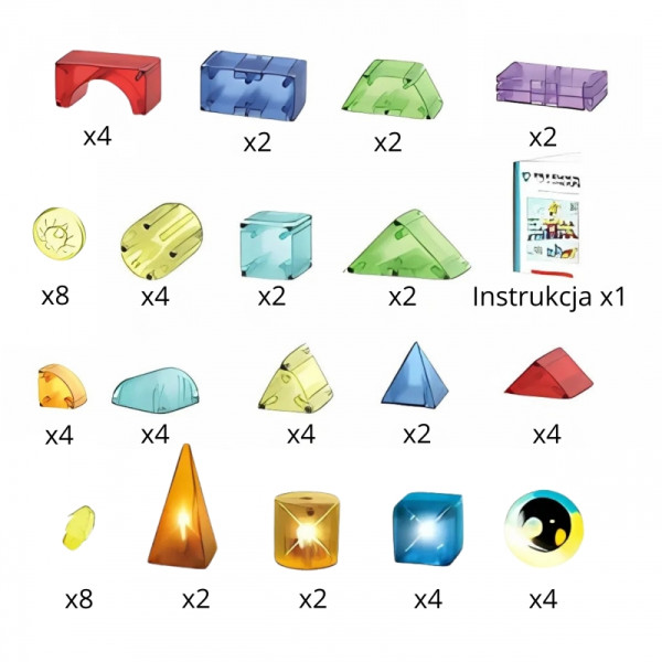 WOOPIE Magnetinių statybinių blokų kubeliai 3D edukacinis rinkinys 63 vnt. WOOPIE Magnetinių statybinių blokų kubeliai 3D edukacinis rinkinys 63 vnt.