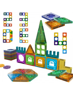 WOOPIE Magnetiniai statybiniai blokai 3D edukacinis pilies rinkinys 30vnt. 2