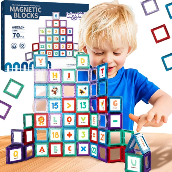 WOOPIE Magnetiniai statybiniai blokai 3D edukacinis rinkinys Mokymasis skaičiuoti 70 vnt. WOOPIE Magnetiniai statybiniai blokai 3D edukacinis rinkinys Mokymasis skaičiuoti 70 vnt.
