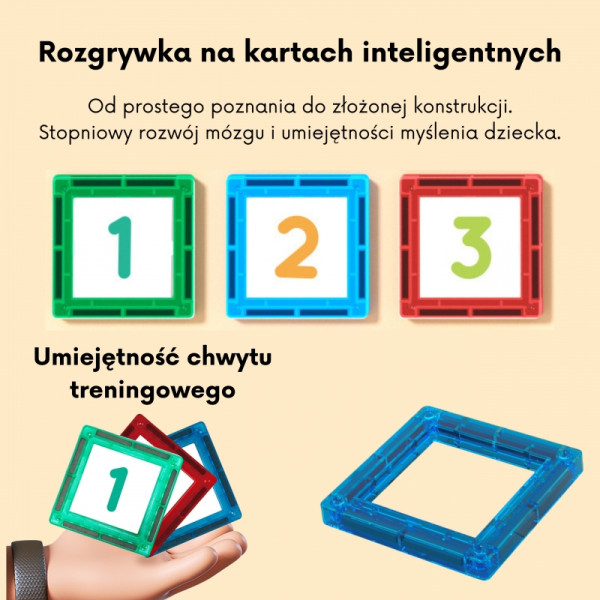 WOOPIE Magnetiniai statybiniai blokai 3D edukacinis rinkinys Mokymasis skaičiuoti 70 vnt. WOOPIE Magnetiniai statybiniai blokai 3D edukacinis rinkinys Mokymasis skaičiuoti 70 vnt.