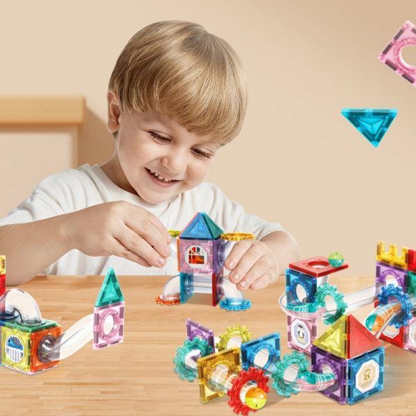 WOOPIE magnetiniai statybiniai blokai 3D mokomasis kamuolys takelis rinkinys 126el.el. WOOPIE magnetiniai statybiniai blokai 3D mokomasis kamuolys takelis rinkinys 126el.el.