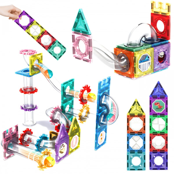 WOOPIE magnetiniai statybiniai blokai 3D mokomasis kamuolys takelis rinkinys 126el.el. WOOPIE magnetiniai statybiniai blokai 3D mokomasis kamuolys takelis rinkinys 126el.el.